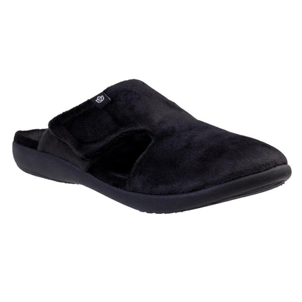 Waco Spenco girls Kholo Renew Comfort Slip Resistant Slippers Black Size 5.5